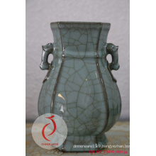 Longquan Ceramic Carved Floral Celadon